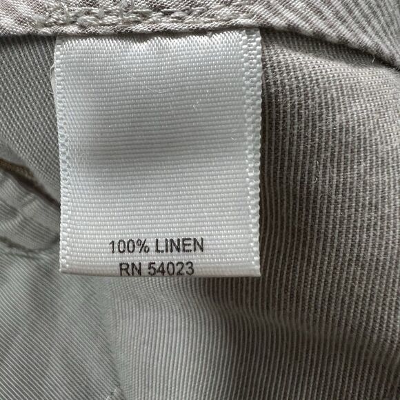 Banana Republic 100% Linen Shorts Mens Size 35 Brown Striped 11” Inseam Beemuda - Picture 13 of 13